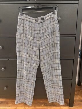 Classic Gray Plaid Men’s Dress Pants